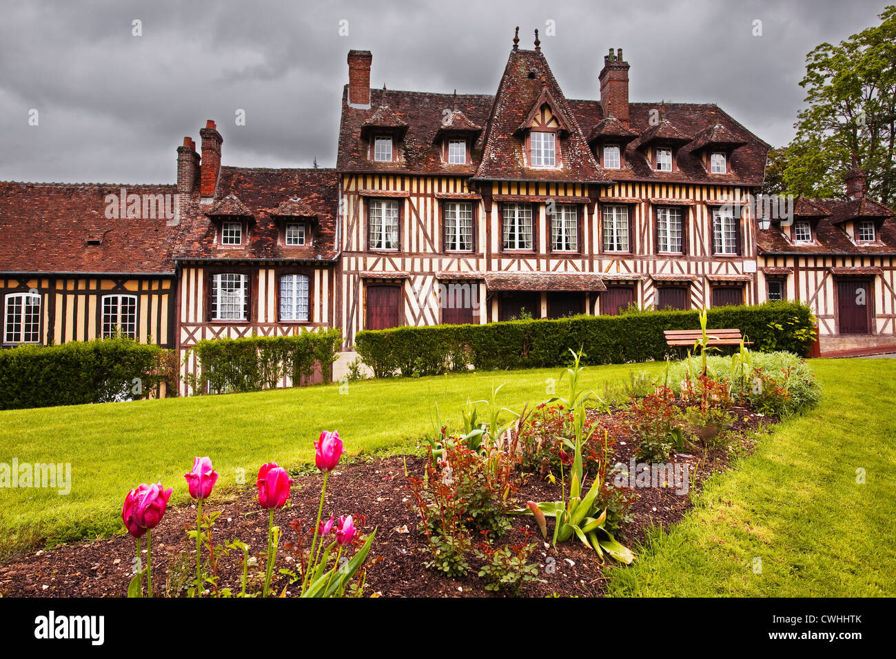 Le Fresne one of the old mansions of Lyons-la-Forêt. Maurice Ravel wrote  music here for many years Stock Photo - Alamy