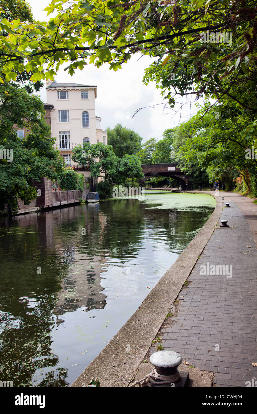 Homes and Tow path along Regent Canal Between Camden Town and Regents