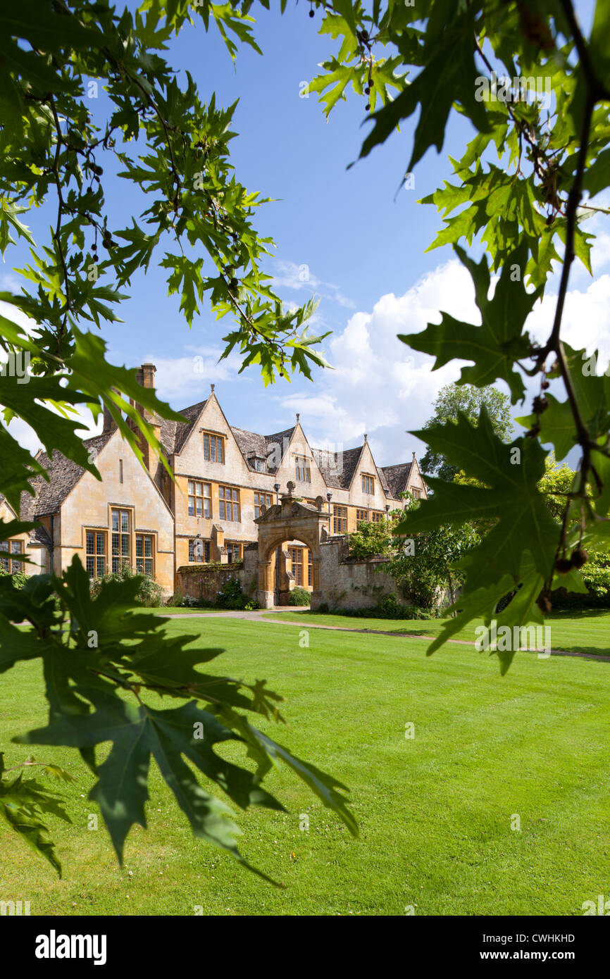 The Jacobean manor of Stanway House in the Cotswold village of Stanway, Gloucestershire, UK Stock Photo