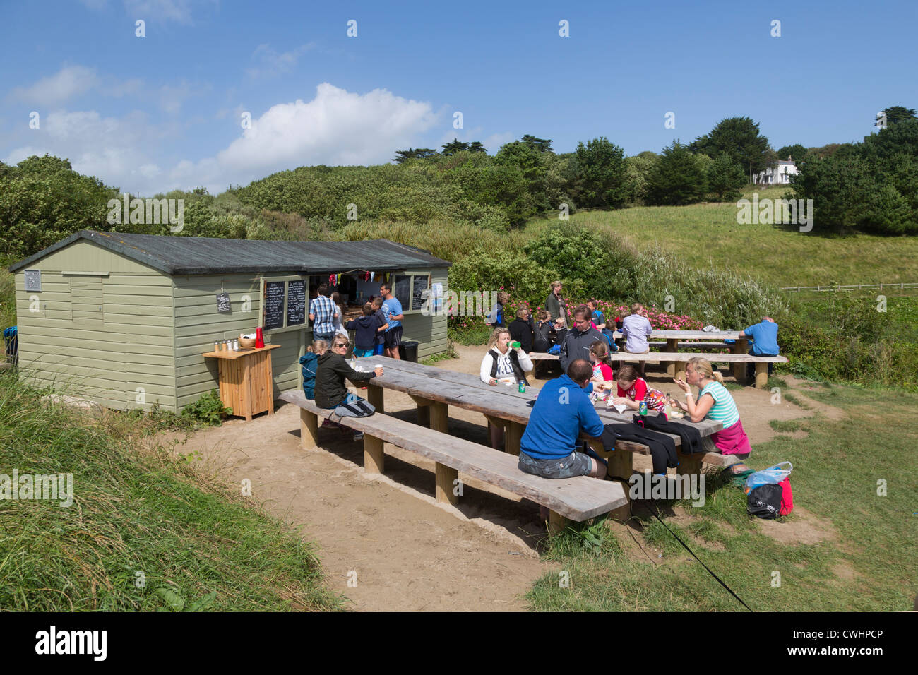 Porthcurnick Beach Rosevine Nr Portscatho, Cornwall UK Stock Photo
