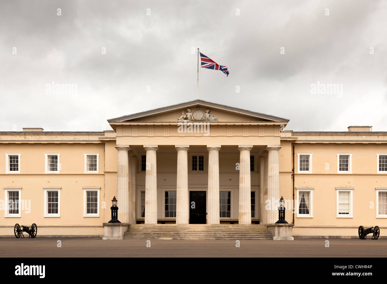 front facade of Old College Building Royal Military Academy Sandhurst Stock Photo