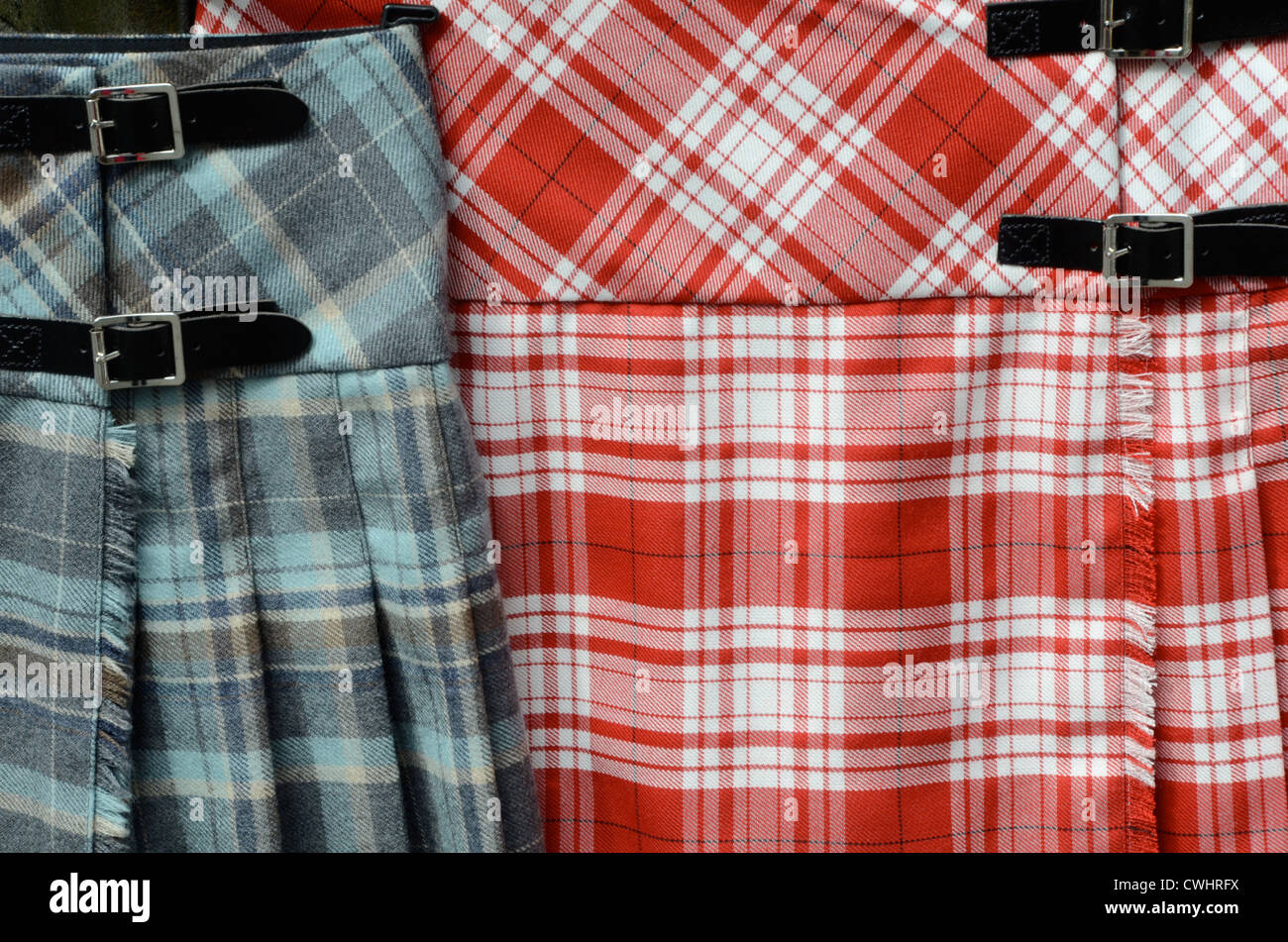 Kilts for sale Edinburgh Stock Photo