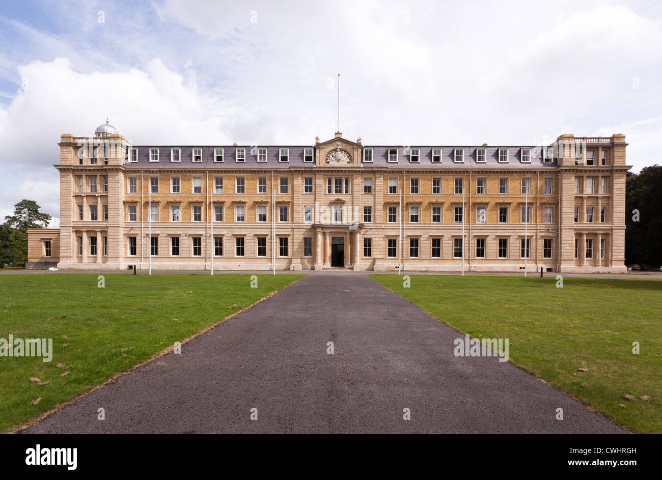 Exterior facade of the Former Army Staff College Royal Military Academy Sandhurst. Stock Photo