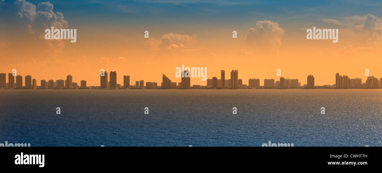 Panoramic View of Ft. Lauderdale, Florida Stock Photo