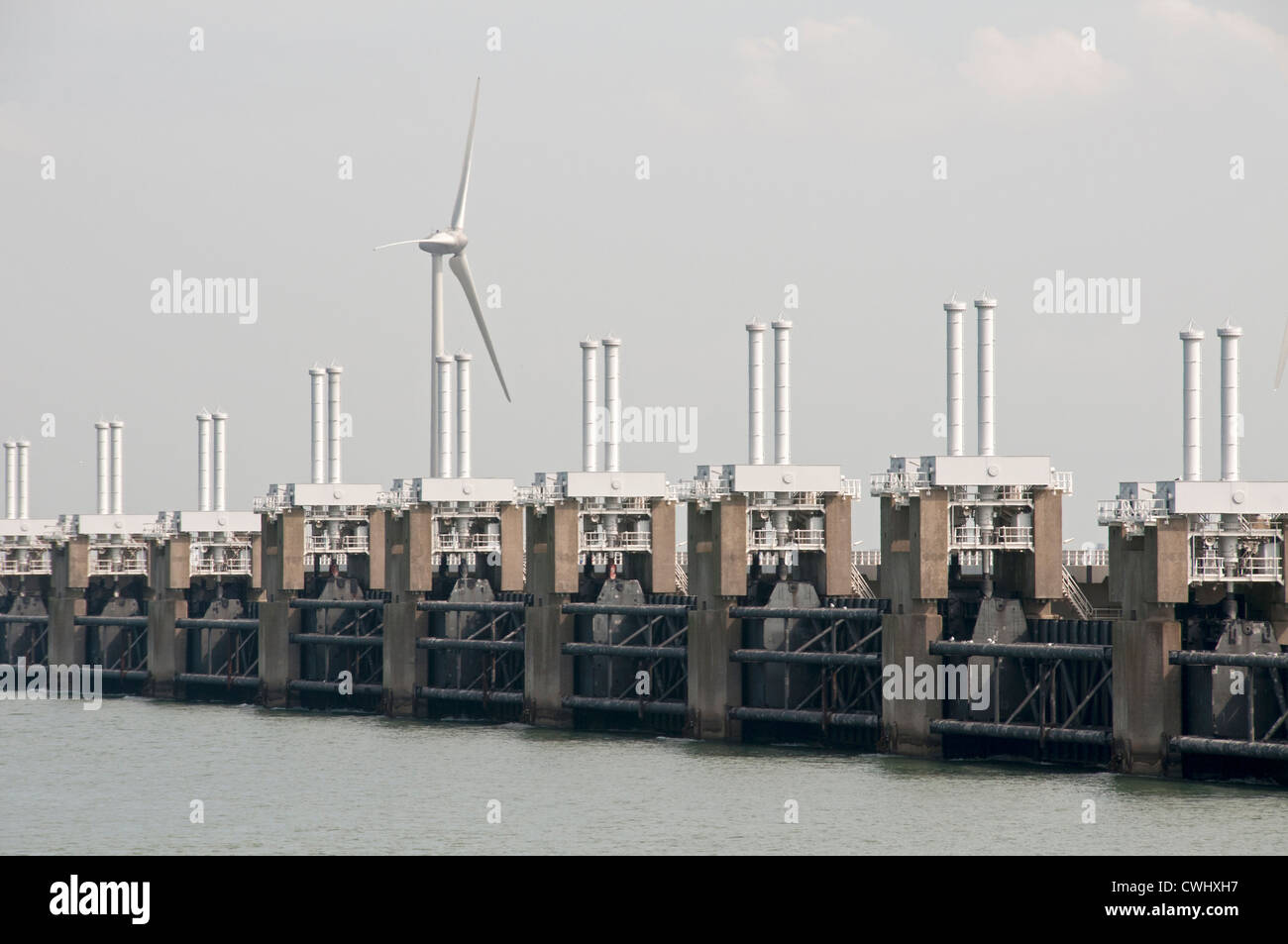 delta works, the water protection in Holland against the rising sea Stock Photo