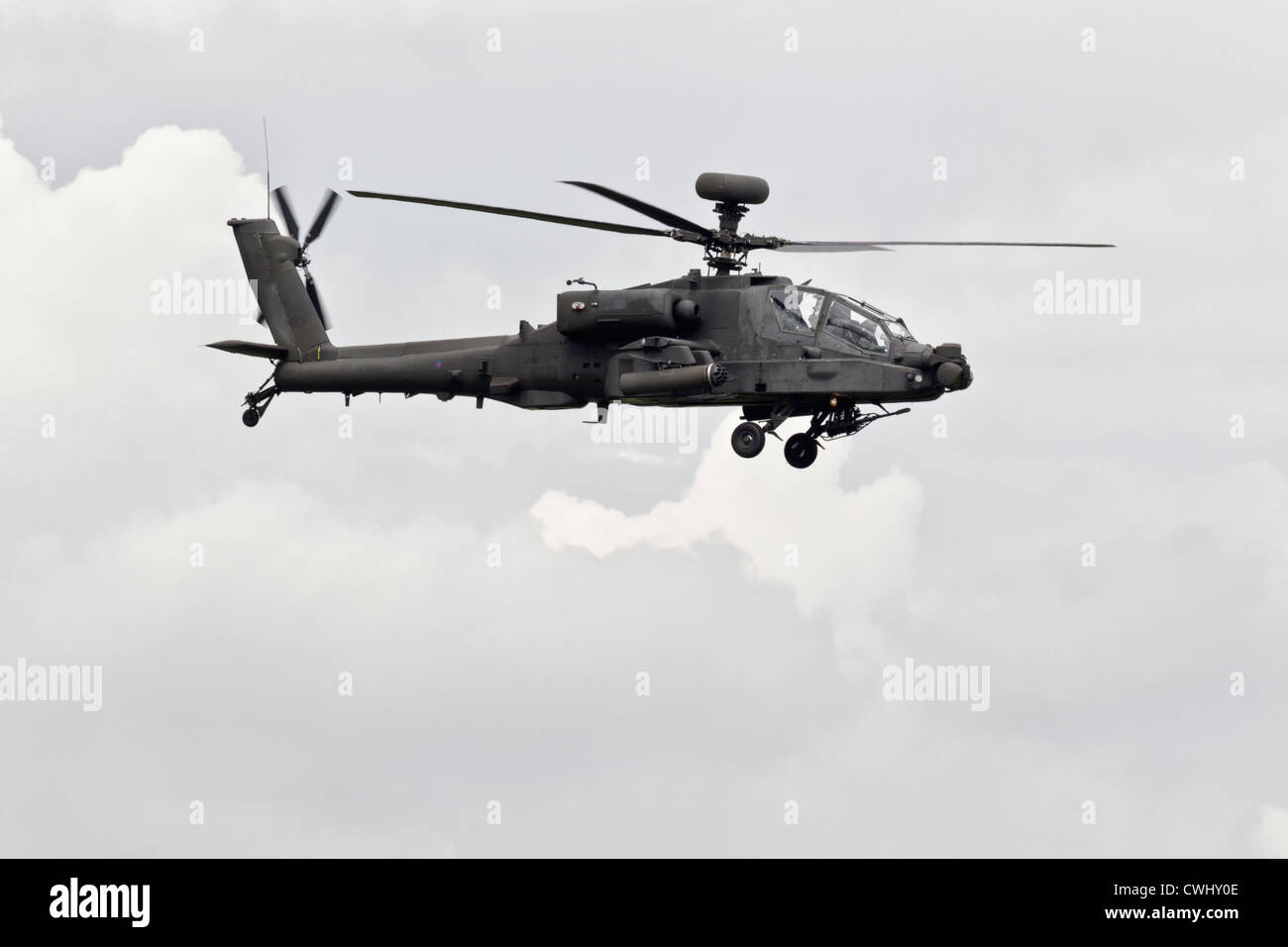 Boeing AH64 Apache Longbow of the UK's Army air corps Stock Photo