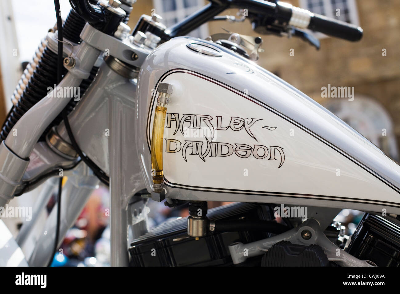 Harley Davidson spray painted "Remembrance Motorbike Stock Photo Alamy