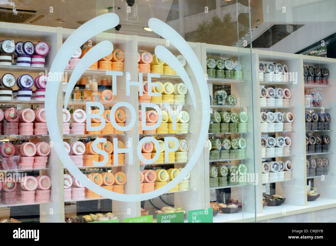 The Body Shop natural cosmetics shop, London, England Stock Photo Alamy