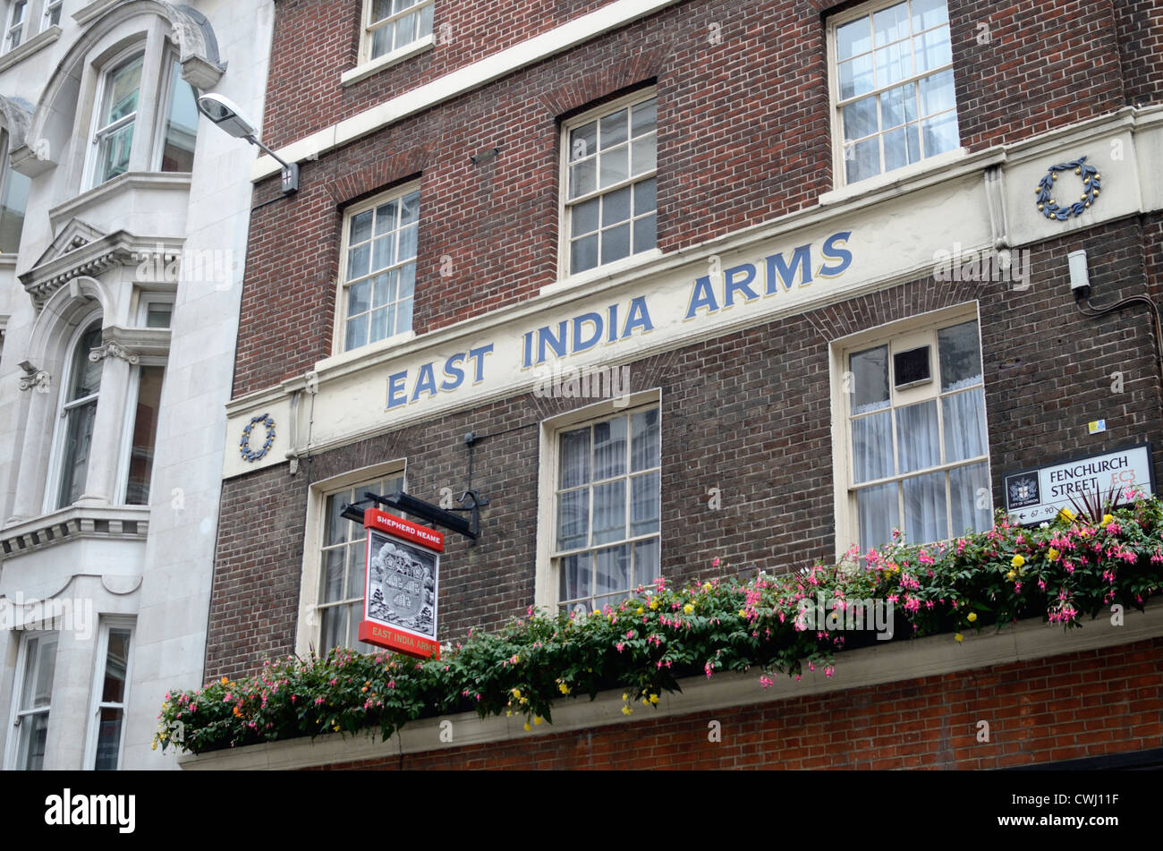 The East India Arms pub in Fenchurch Street, London, England Stock Photo