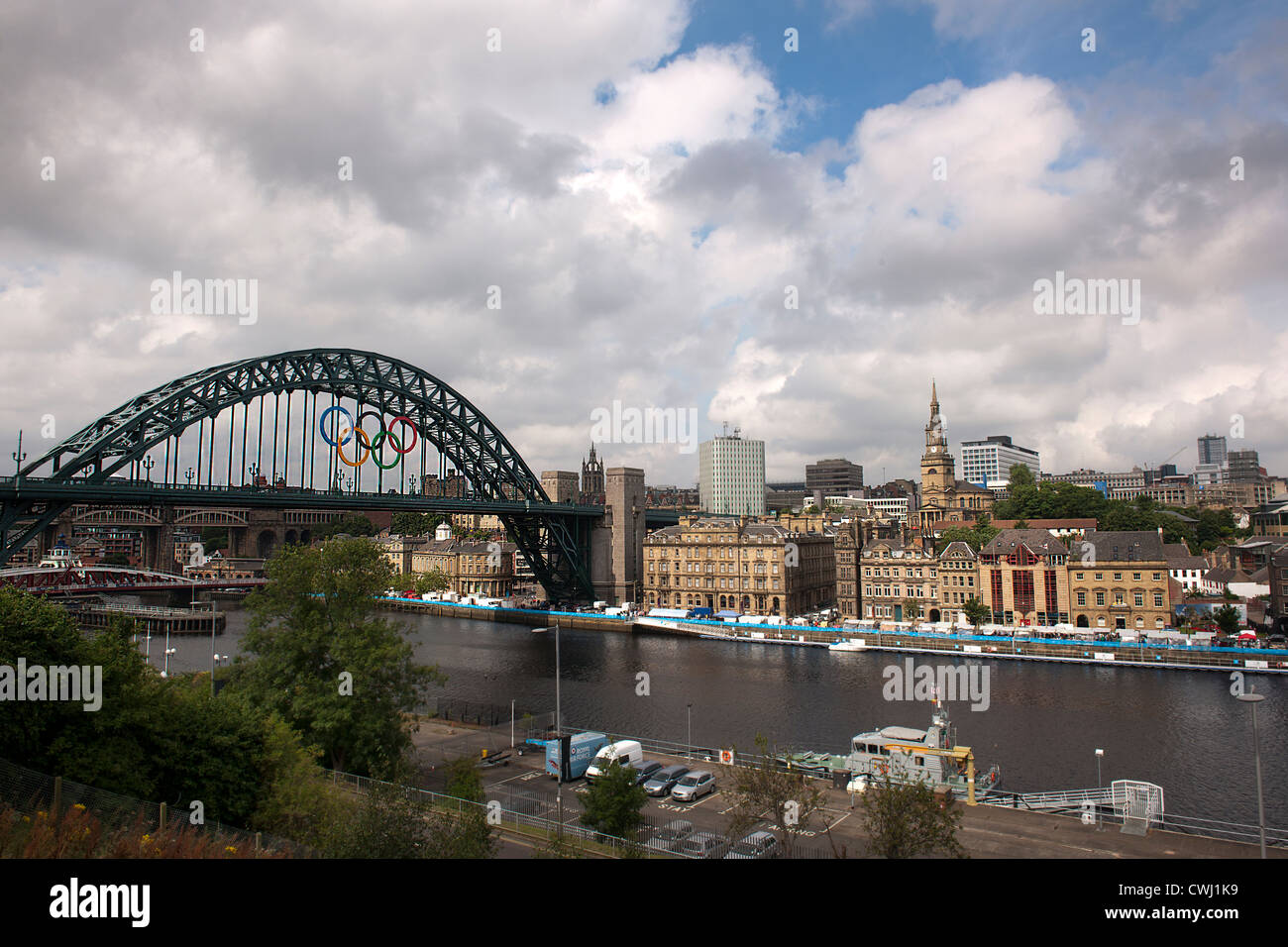 Millenium bridge Gateshead Newcastle Stock Photo