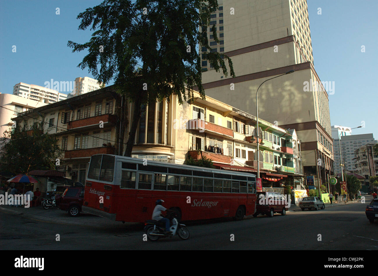 Tengkat Tong Shin. The tall building is the Radius International Hotel.  Bukit Bintang, Kuala Lumpur, Malaysia Stock Photo - Alamy