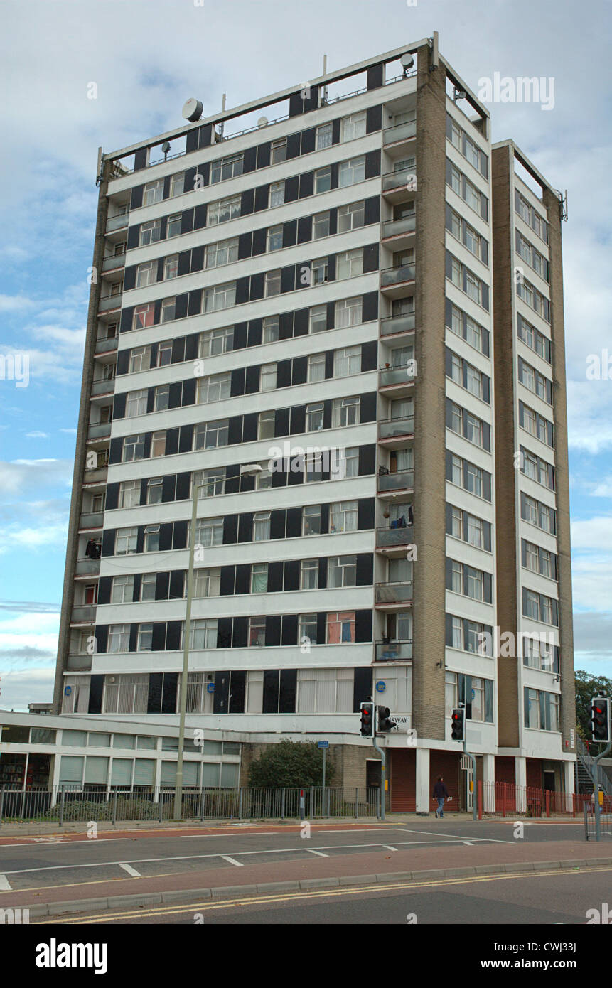 Queensway House, an apartment block in Hatfield, Hertfordshire, England