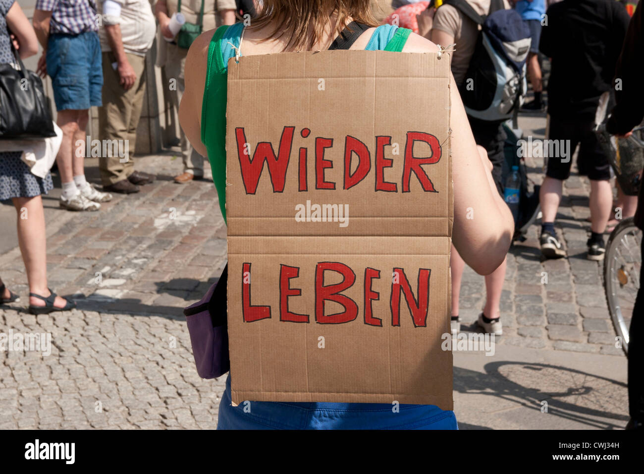 Wieder Leben Sign Berlin Germany Stock Photo