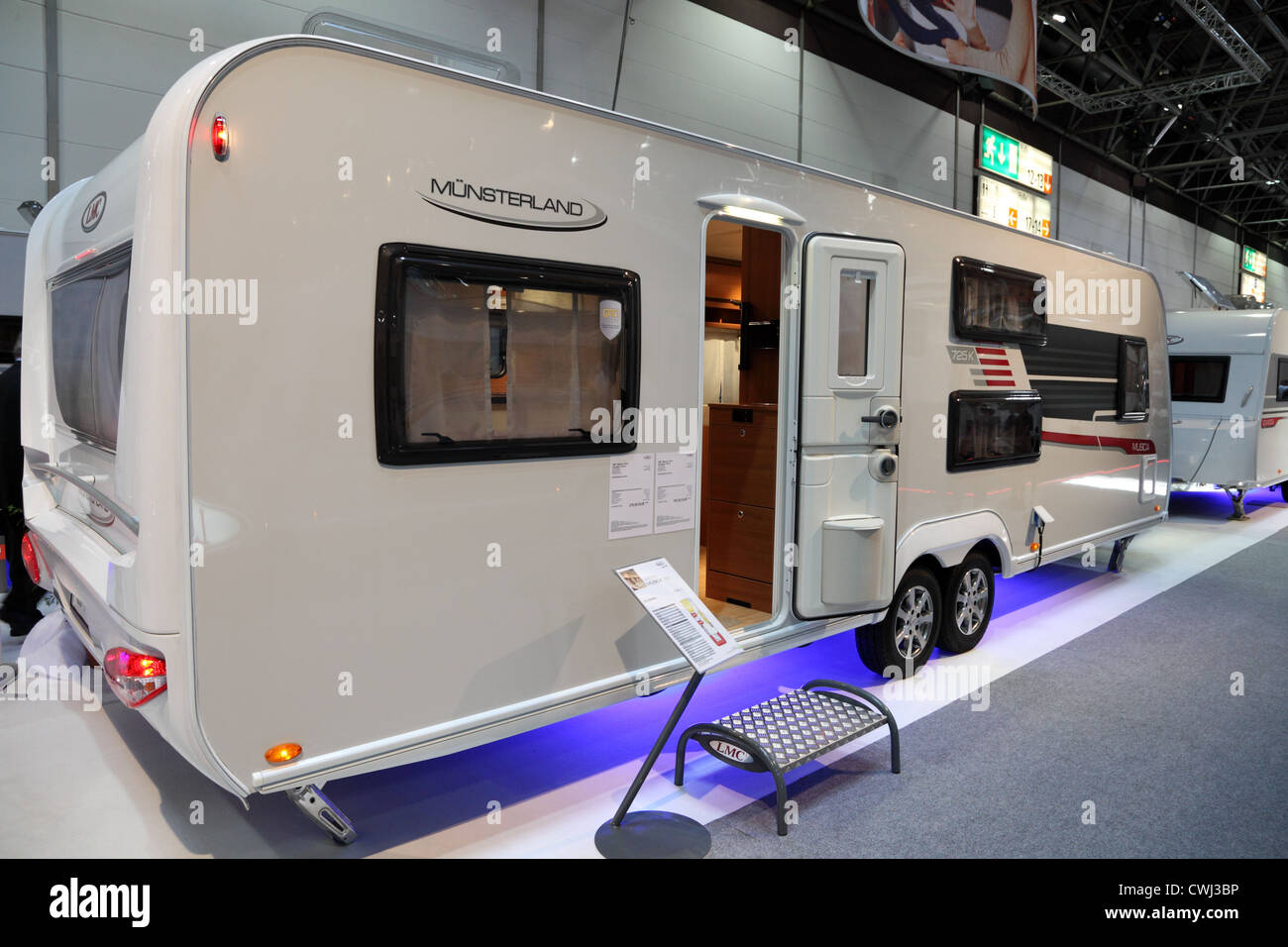 LMC Munserland mobile homes at the Caravan Salon Exhibition 2012 on August 27, 2012 in Dusseldorf, Germany Stock Photo