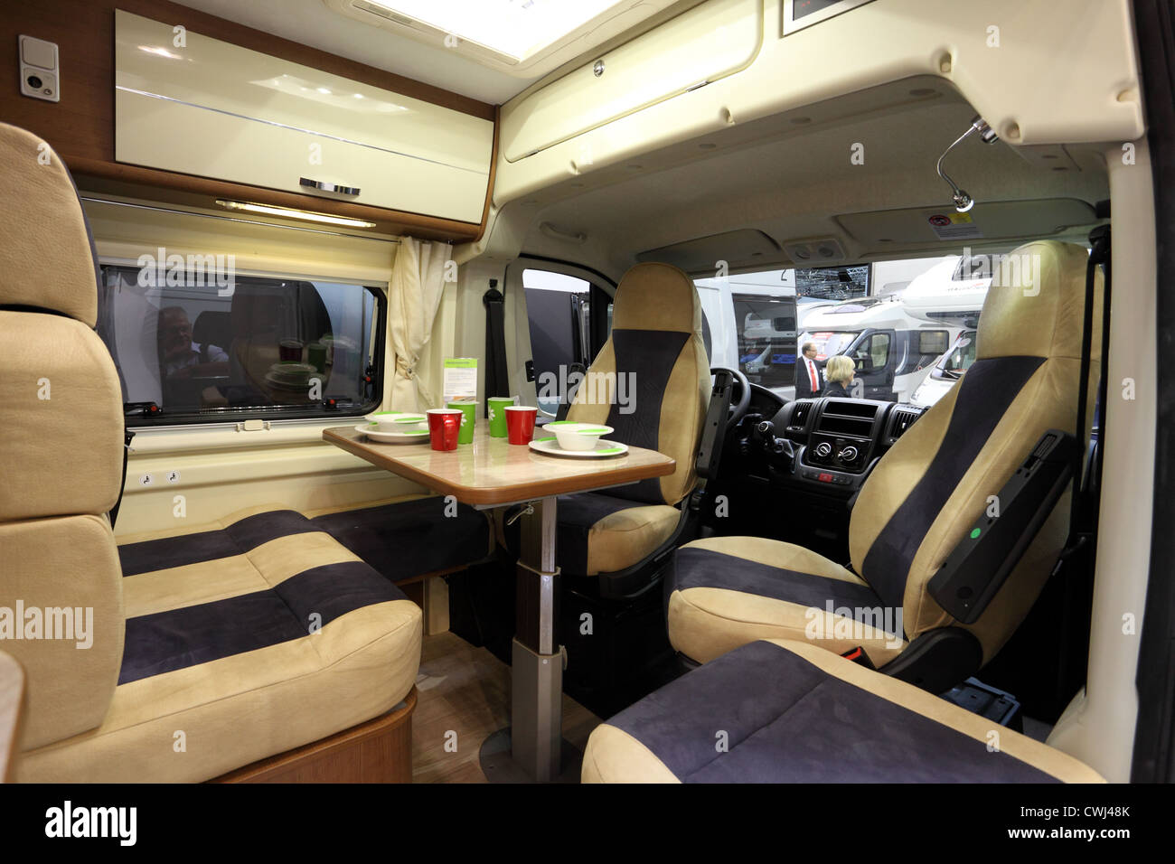 Interior Of A Modern Camper Van At The Caravan Salon