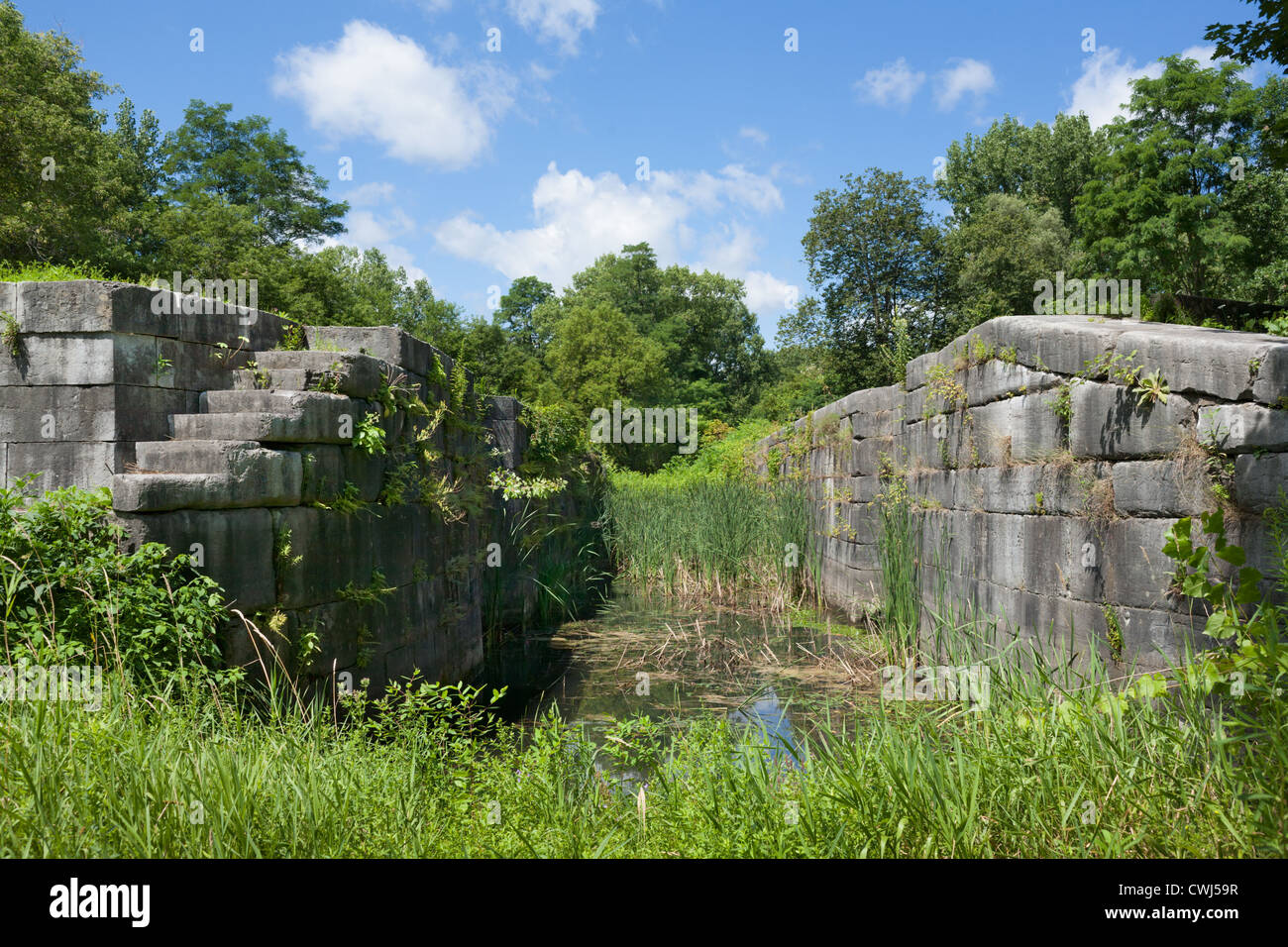 Lock 33 of the enlarged Erie Canal Saint St Johnsville New York built