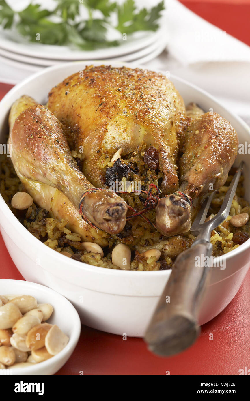 Saffron Moroccan Chicken Stock Photo Alamy