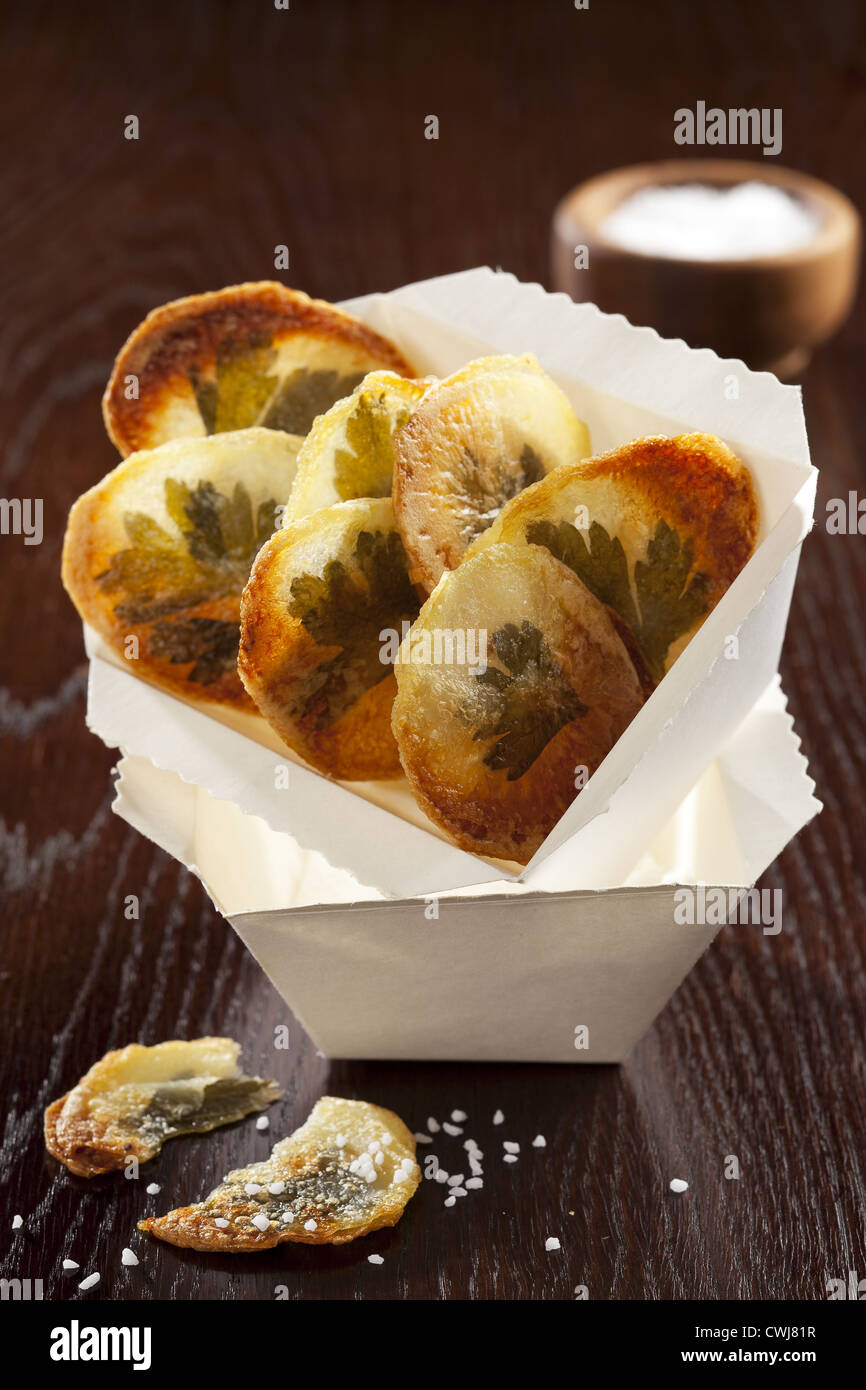 Potato Chips with Herbs Stock Photo Alamy