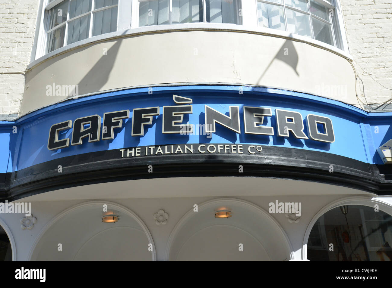 Caffe Nero coffee shop in High Street, Winchester, Hampshire, England, United Kingdom Stock Photo
