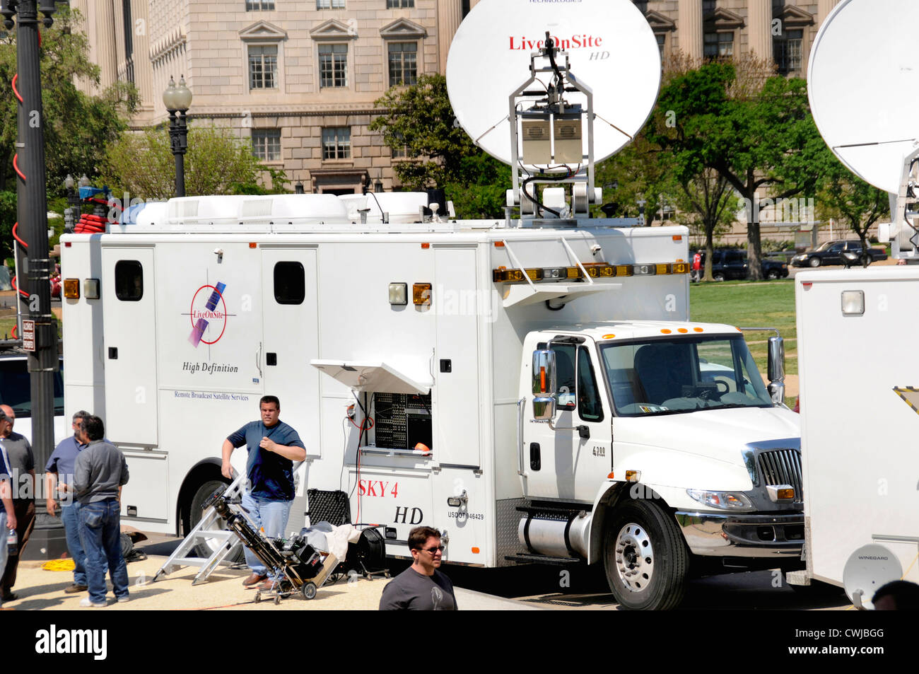 SKY4 news Satellite Truck in Washington, DC Stock Photo Alamy
