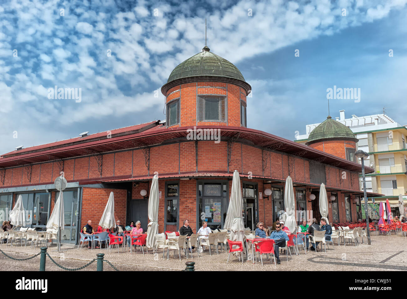 Historic market hall, Olhao, Algarve, Portugal Stock Photo Alamy