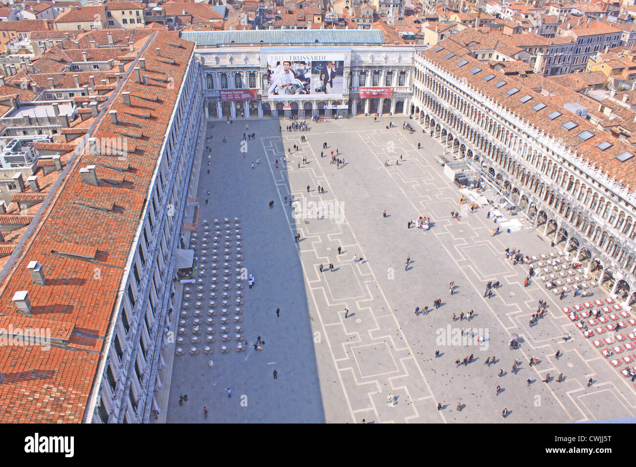 Italy. Venice. Piazza San Marco and the view of the city from a height Stock Photo