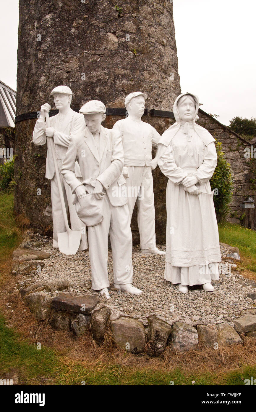 Clay worker statue near the entrance to Wheal Martyn China Clay Museum
