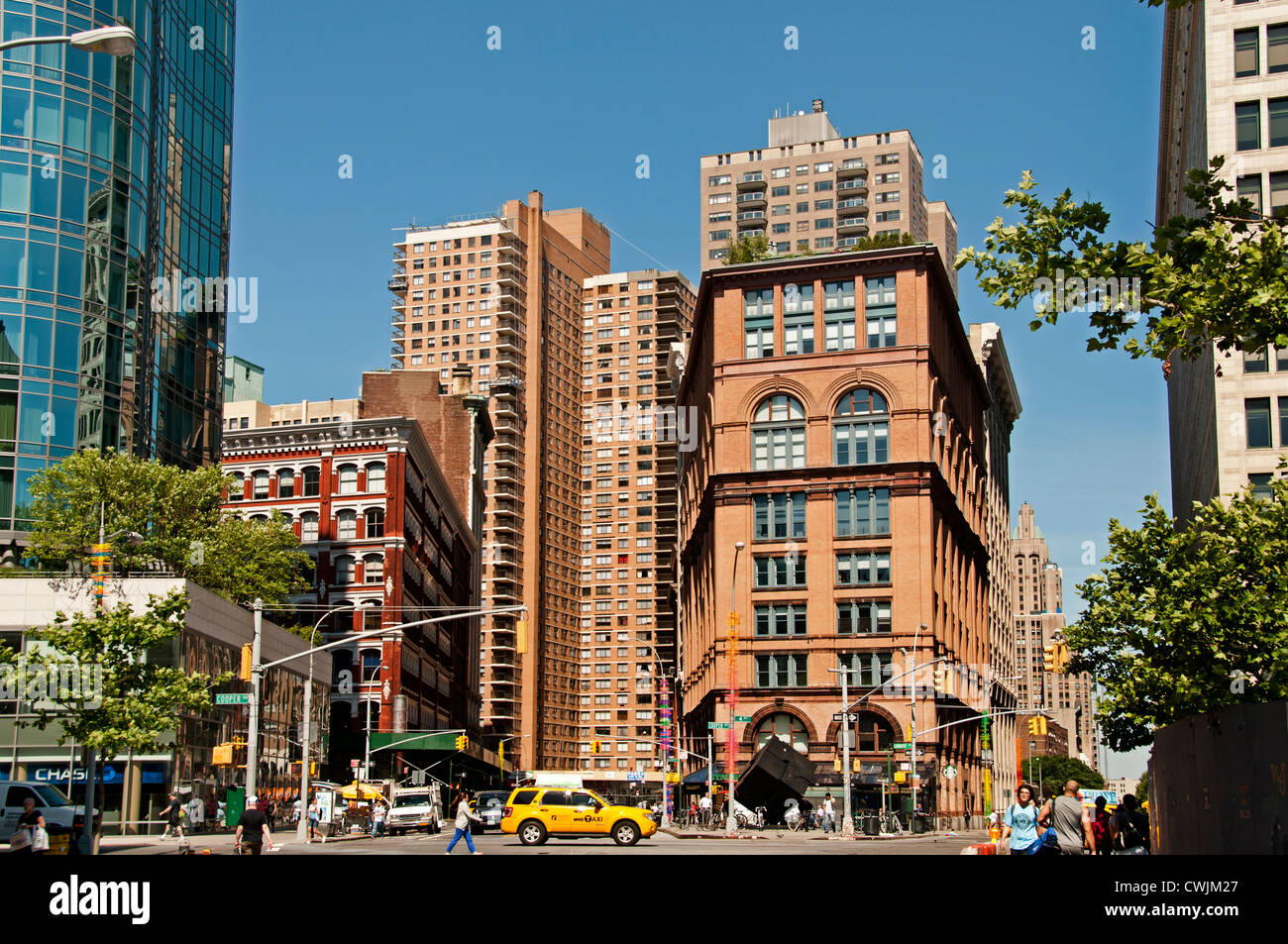 East Village Cooper Square New York City Manhattan American United States of America Stock Photo