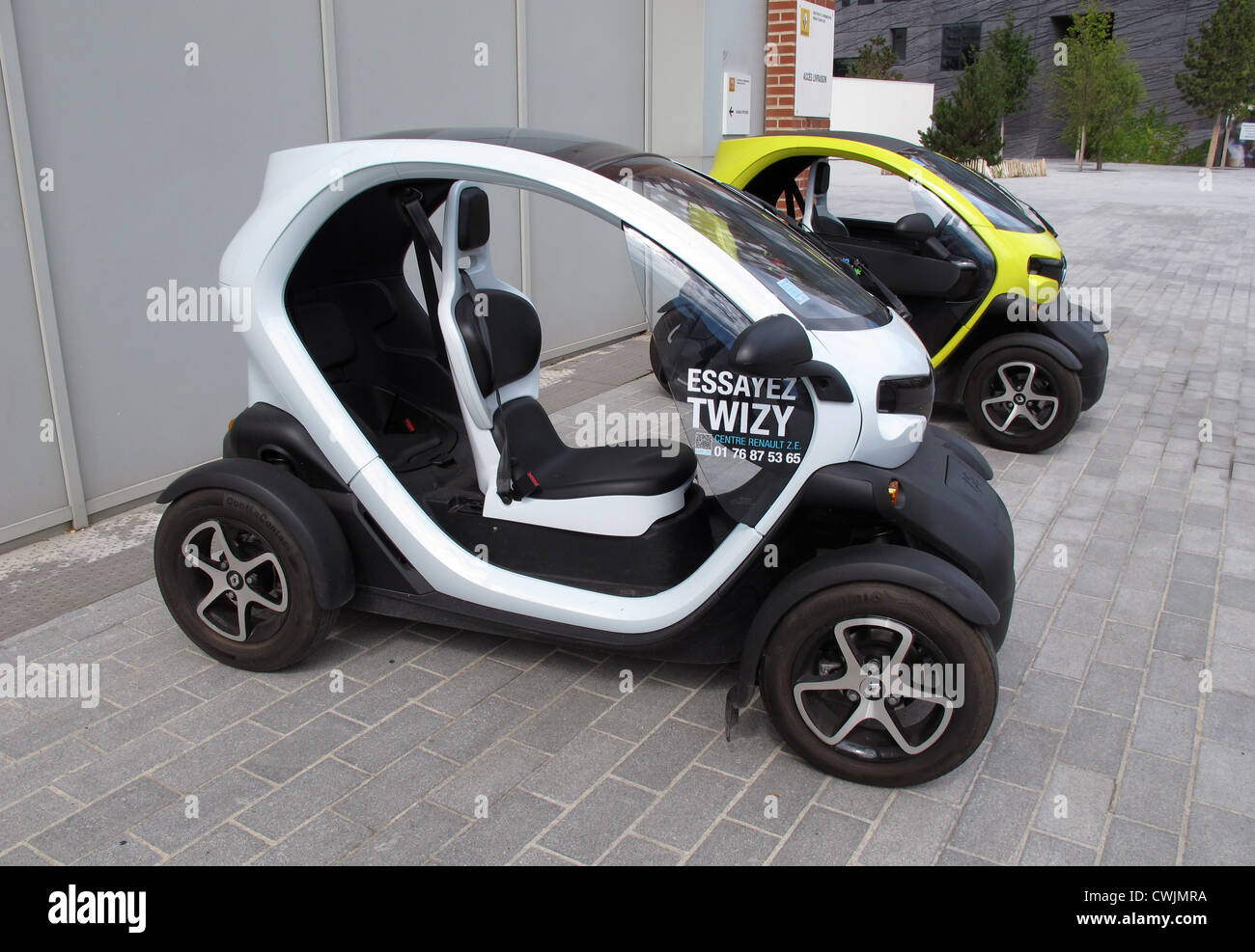 Renault Twizy,Electric car,Zero emission,Test drive at Boulogne