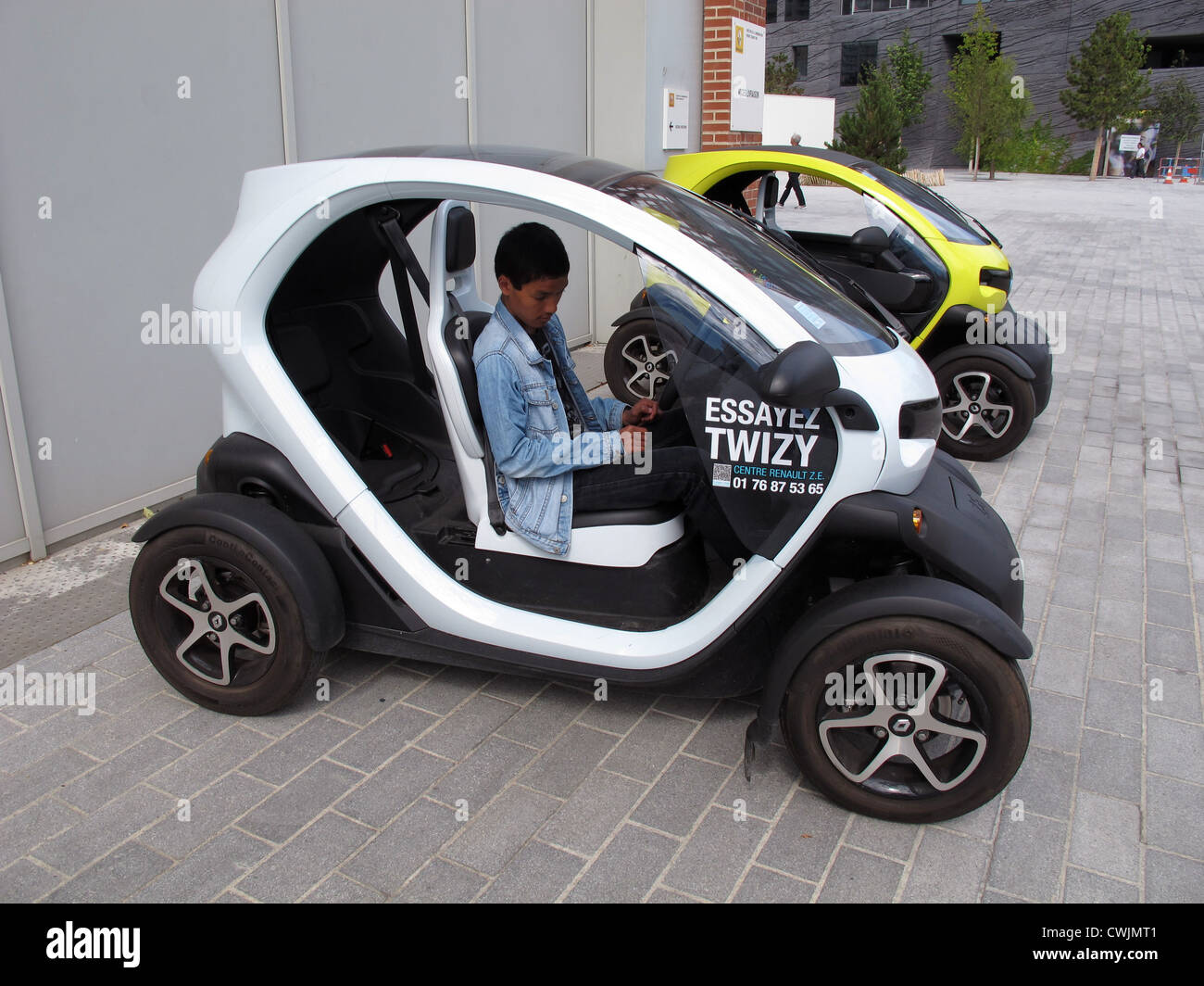 Renault Twizy,Electric car,Zero emission,Test drive at Boulogne