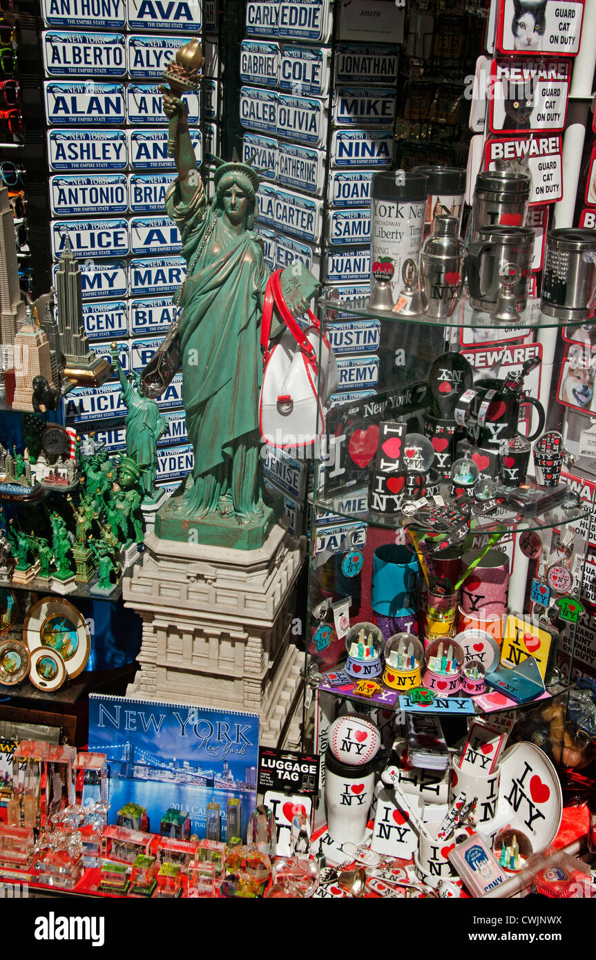 Statue of Liberty Tourist Shop New York City Manhattan American Stock