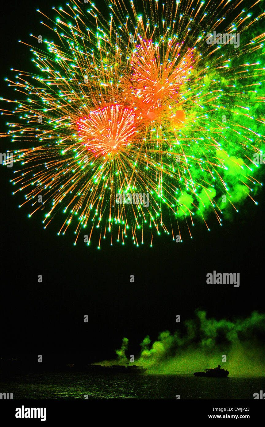 Fireworks Competition, Philippines Stock Photo Alamy