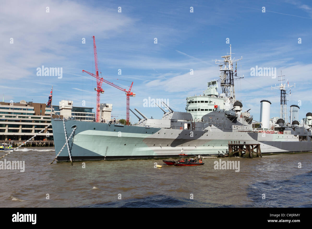 HMS Belfast,The Queen's Walk,London, UK Stock Photo - Alamy