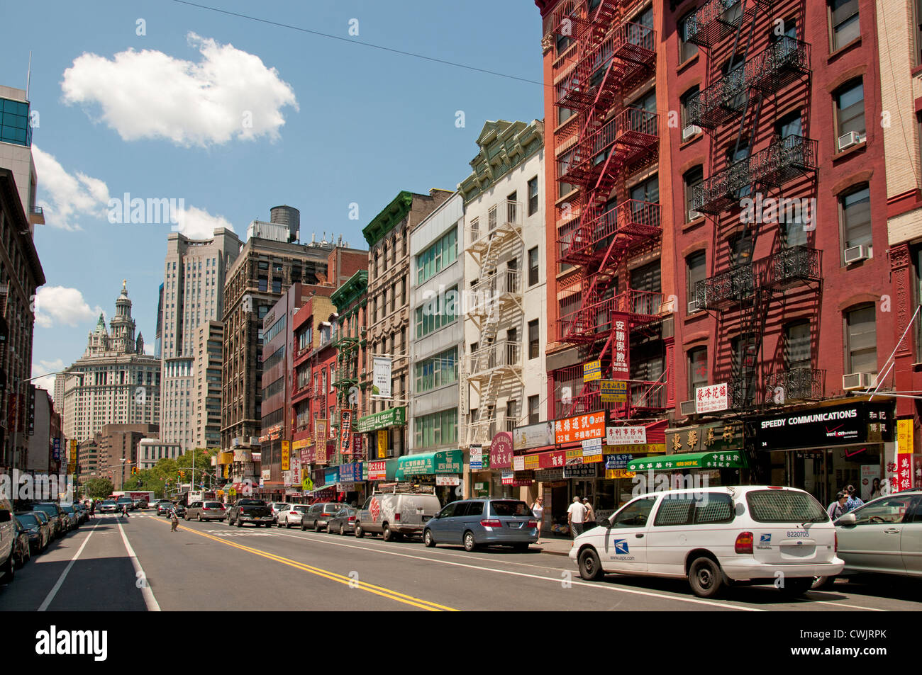 Chinatown, Manhattan, New York City's original Chinatown, Mott Street, Chinatown's ,Main Street, Manhattan, New York City USA ,  United States Stock Photo