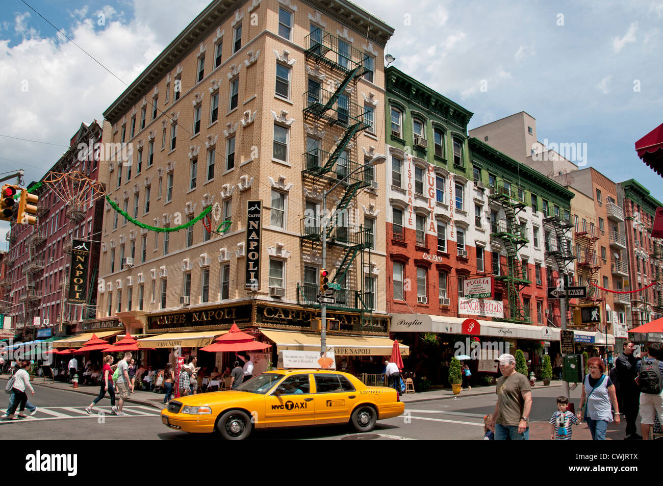 Little Italy Caffe Napoli New York City Manhattan United States Stock Photo