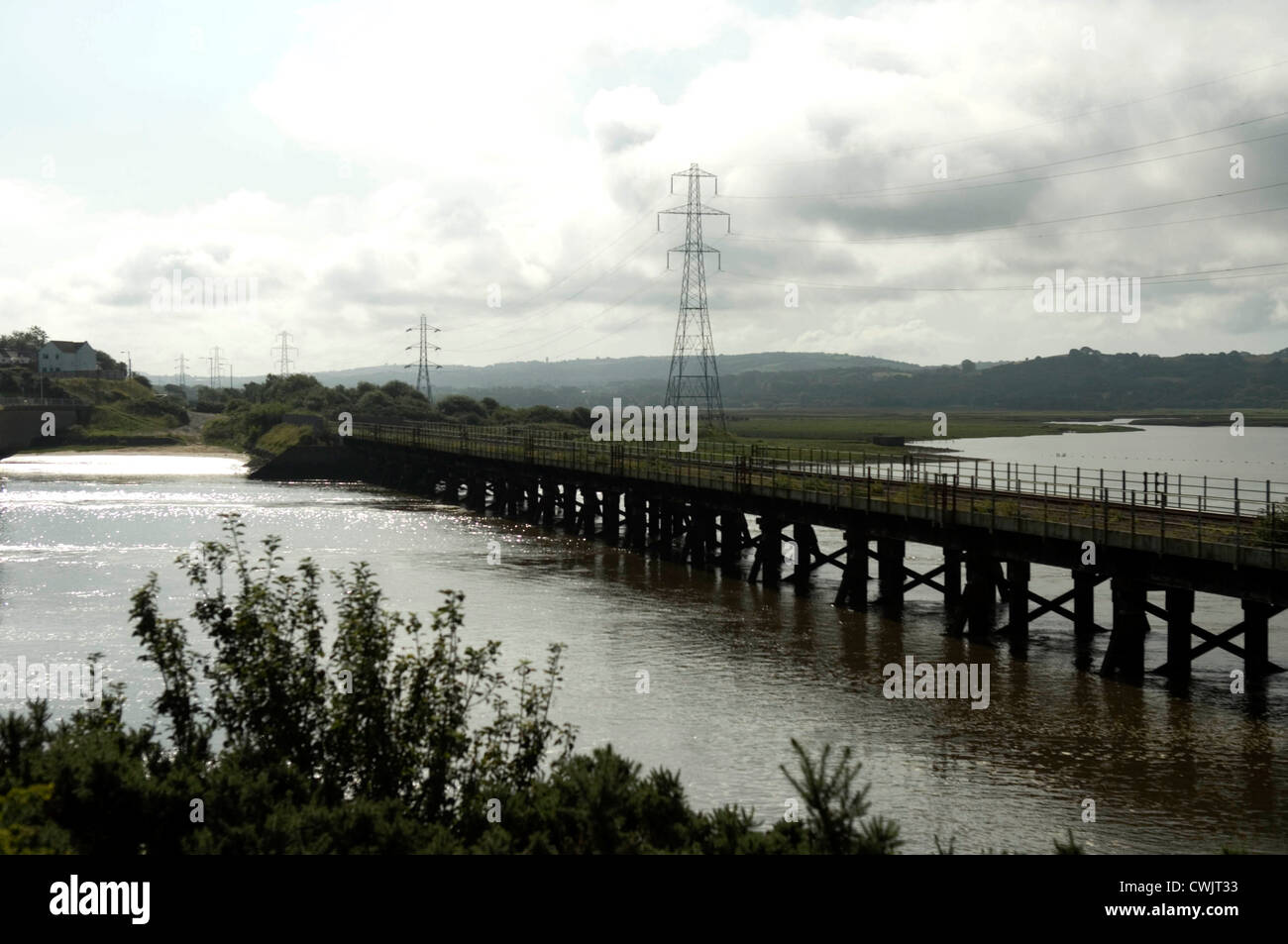 The Loughor Estuary near Llanelli in South West Wales Stock Photo Alamy