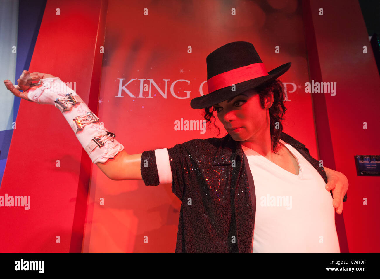 England, London, Madame Tussauds, Waxwork Display of Michael Jackson Stock Photo