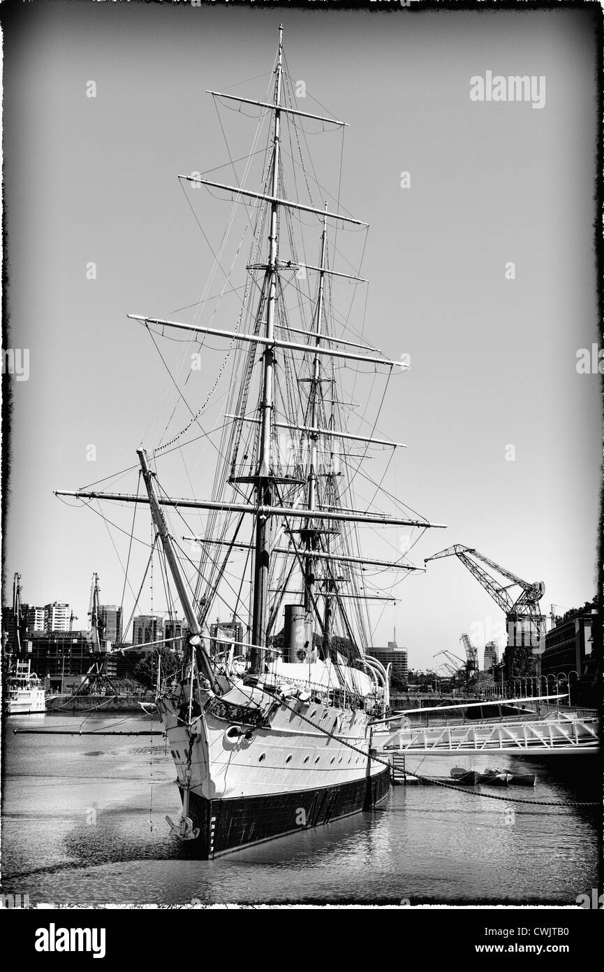 Frigate Sarmiento, Puerto Madero, Buenos Aires, Argentina Stock Photo