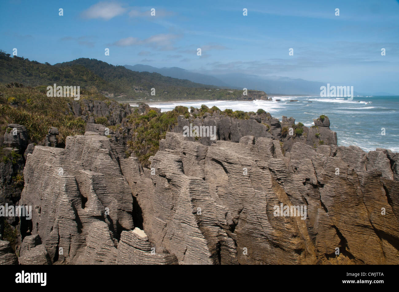 Pancake Rocks Geological Process The Pancake Rocks are heavily eroded 30 million years old limestones ...