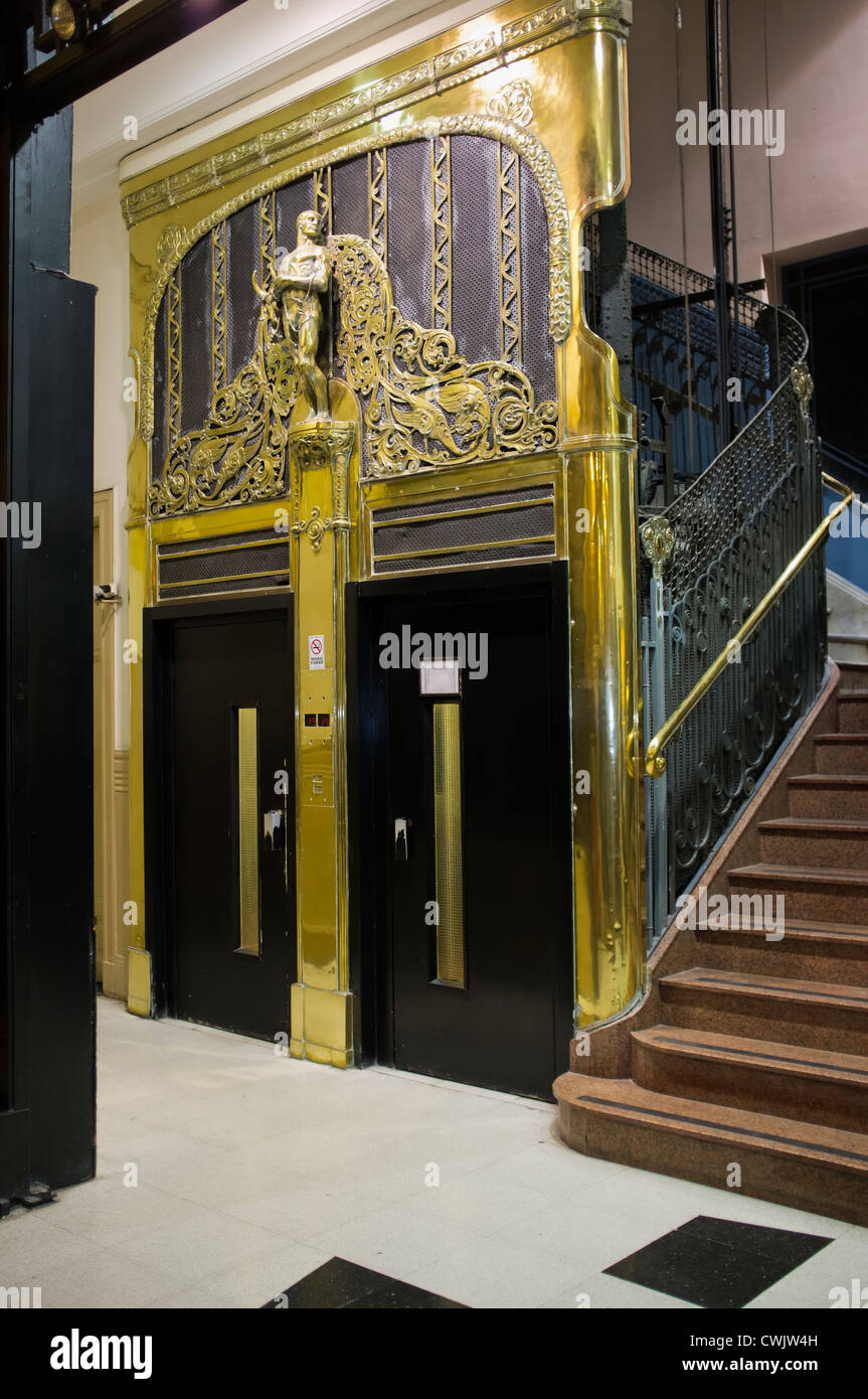 Old fashioned elevator, Buenos Aires, Argentina Stock Photo