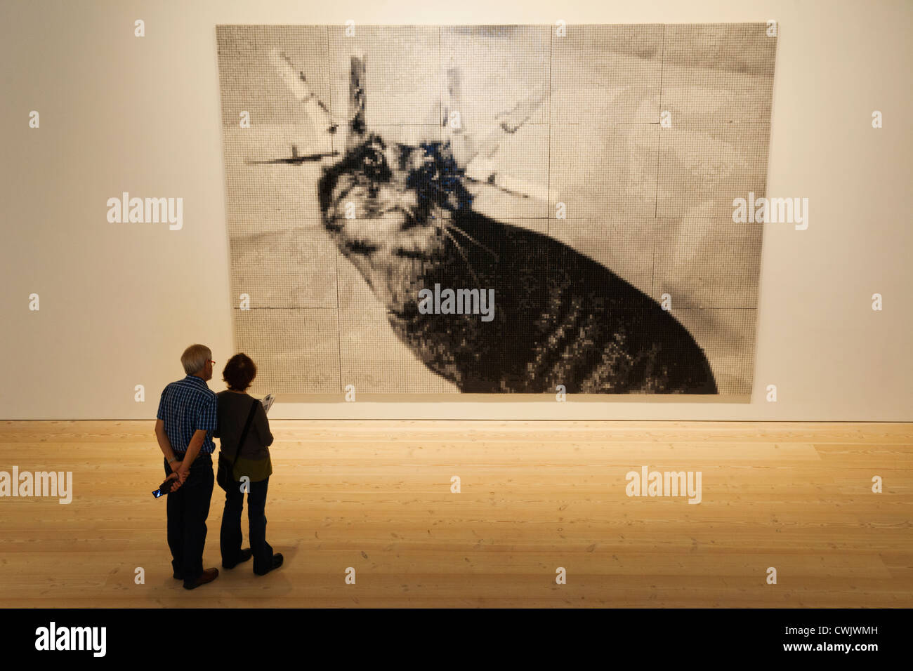 England, London, Chelsea, The Saatchi Gallery, Interior Exhibits Stock ...