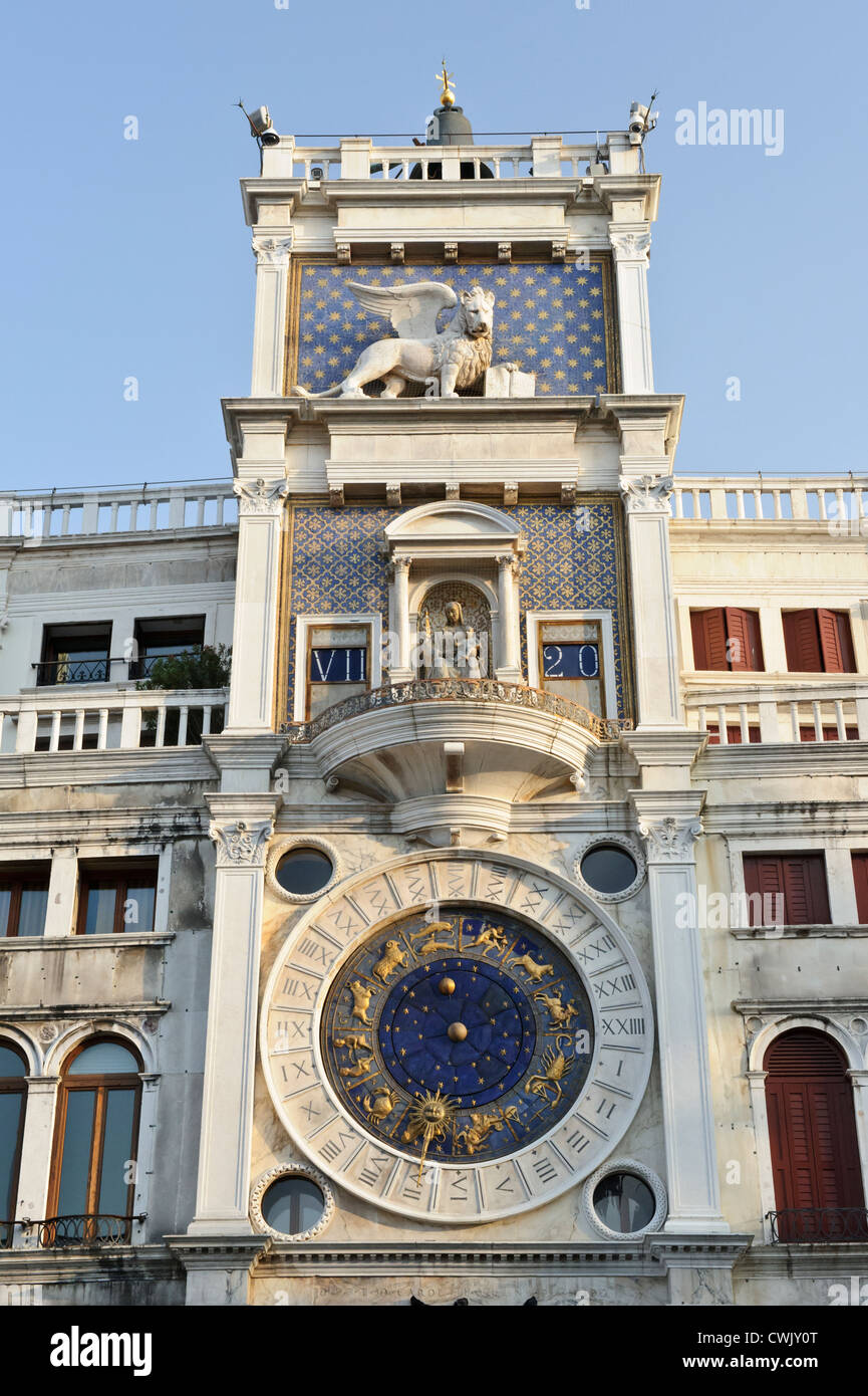 St Mark's Clock Tower, St Mark's Square, Venice, Italy Stock Photo Alamy