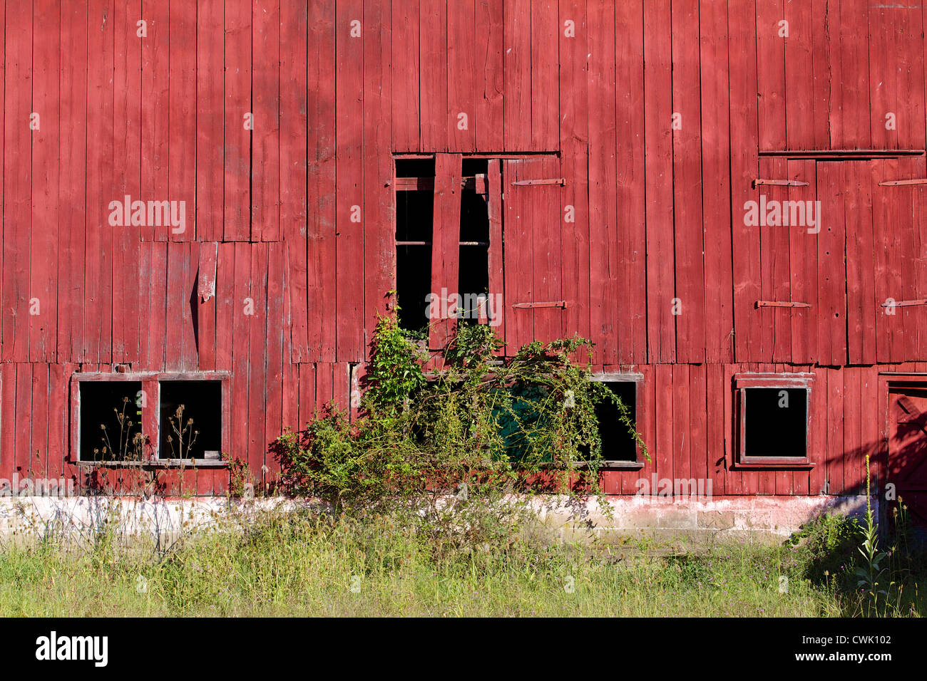 Weathered Red Barn of New Jersey Stock Photo