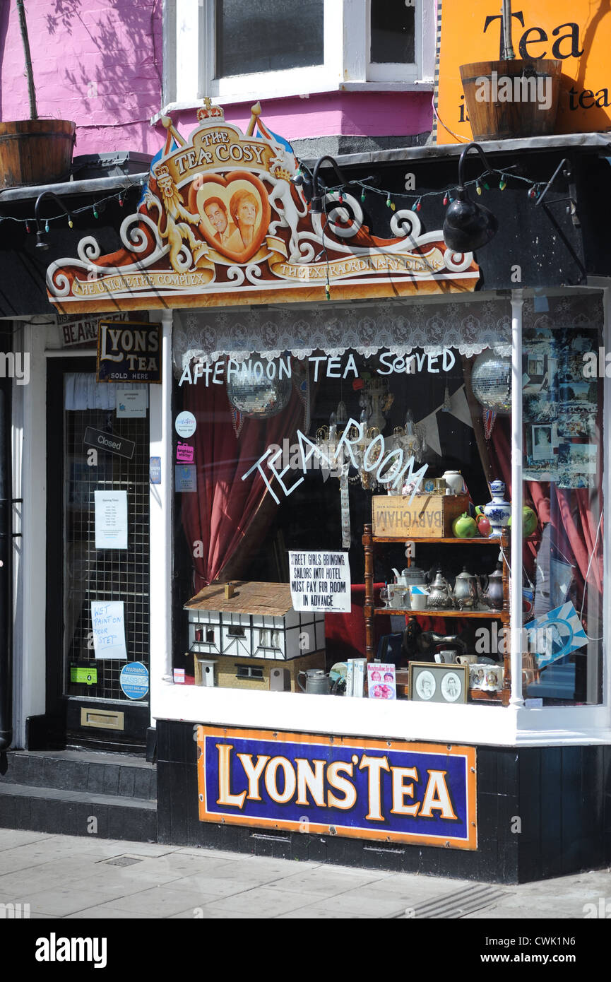 The Tea Cosy tearooms in George Street Kemptown Brighton 2012 Stock Photo