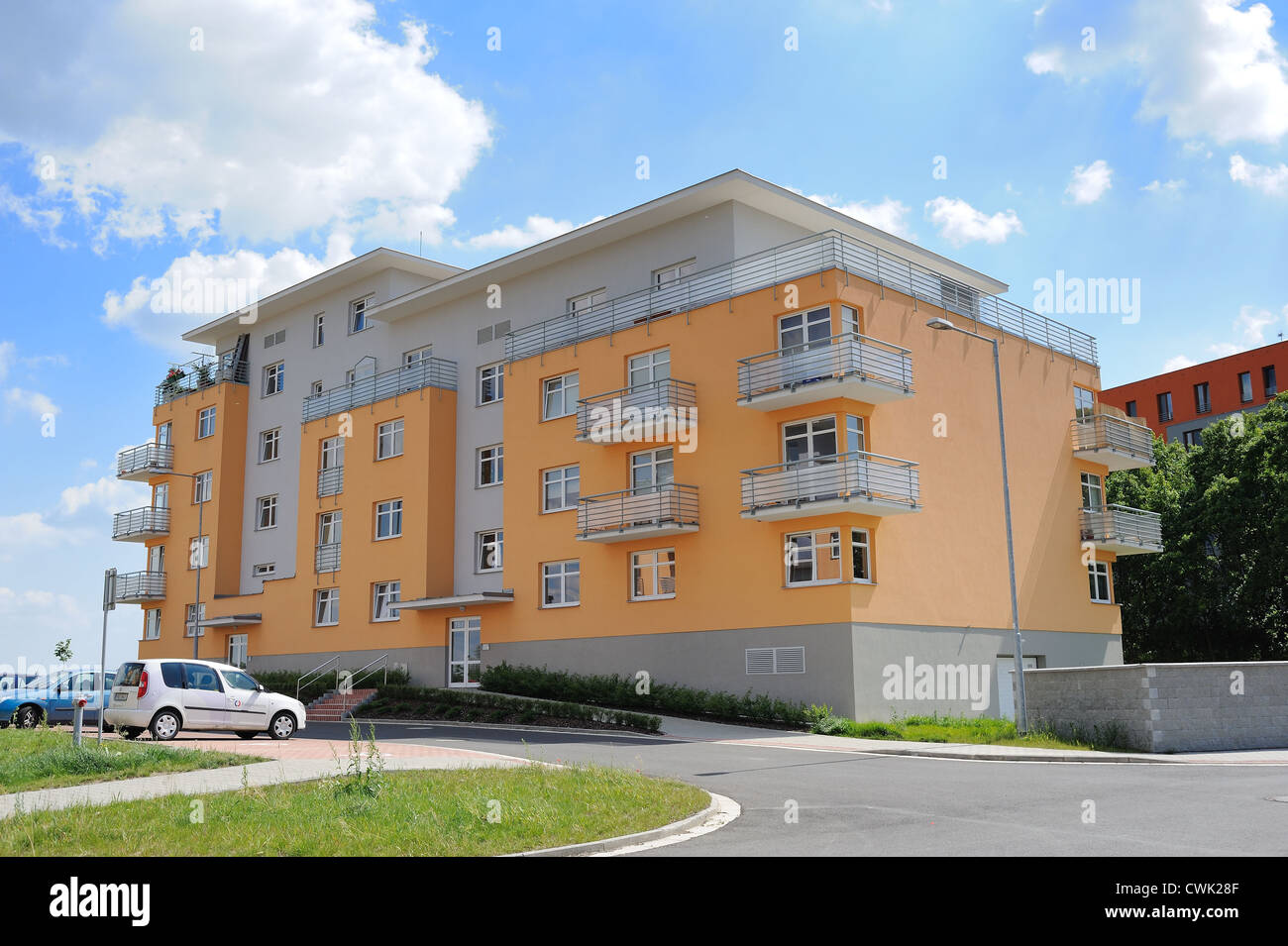 New Modern Apartment Houses, Czech Republic Stock Photo
