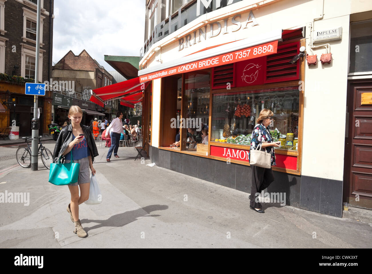Street scene at Borough Market, London, England, UK Stock Photo