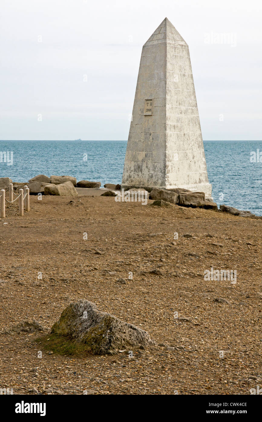 Trinity House Obelisk at Portland Bill in Dorset Stock Photo