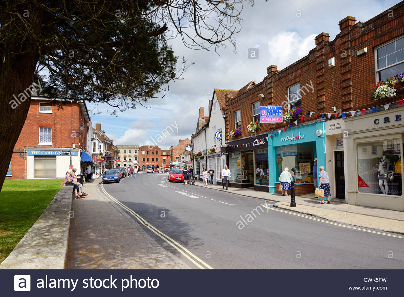 Square Wimborne Minster England Uk High Resolution Stock Photography