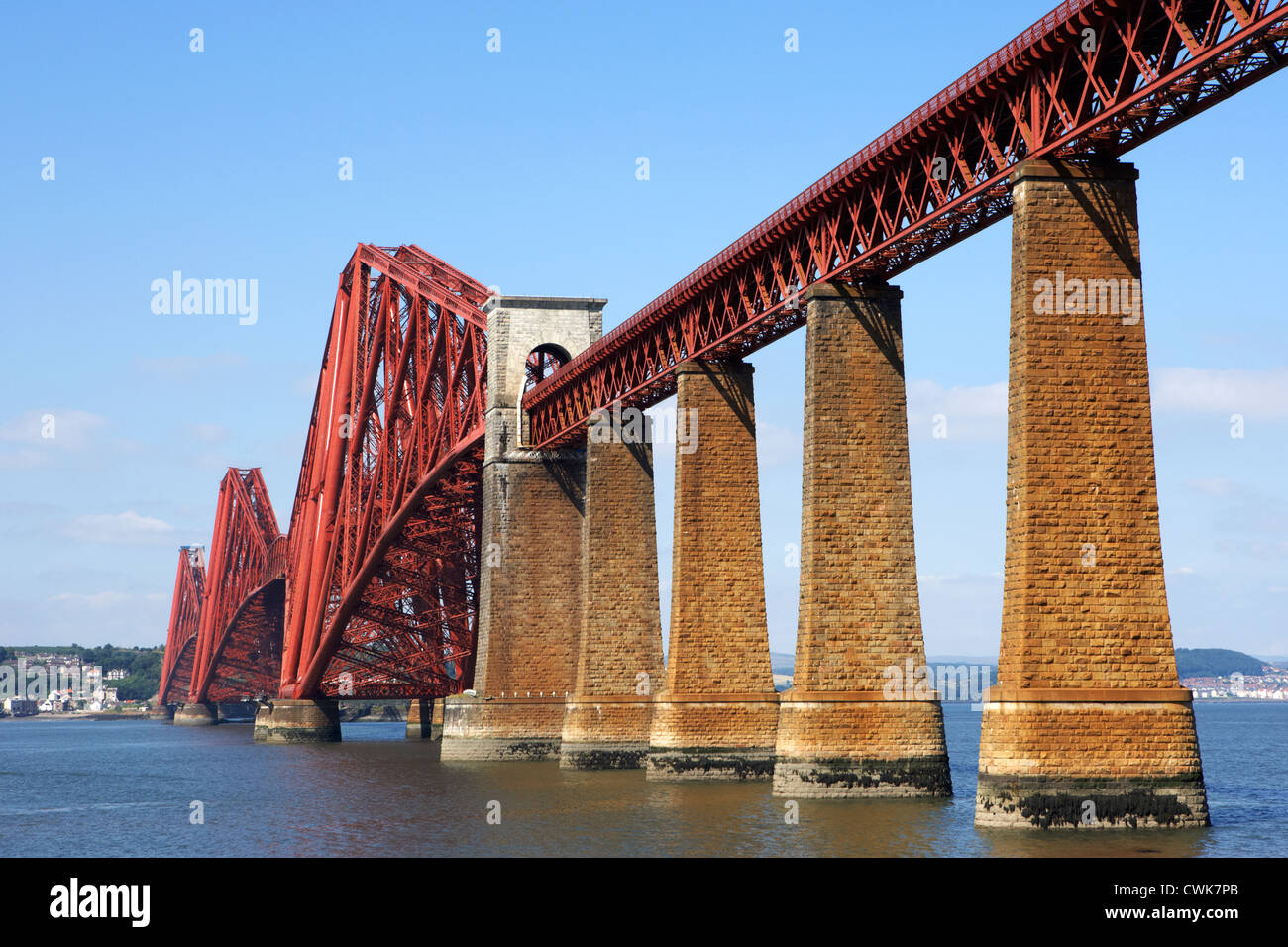 forth bridge cantilever railway bridge over the first of forth scotland uk united kingdom viewed from south queensferry Stock Photo