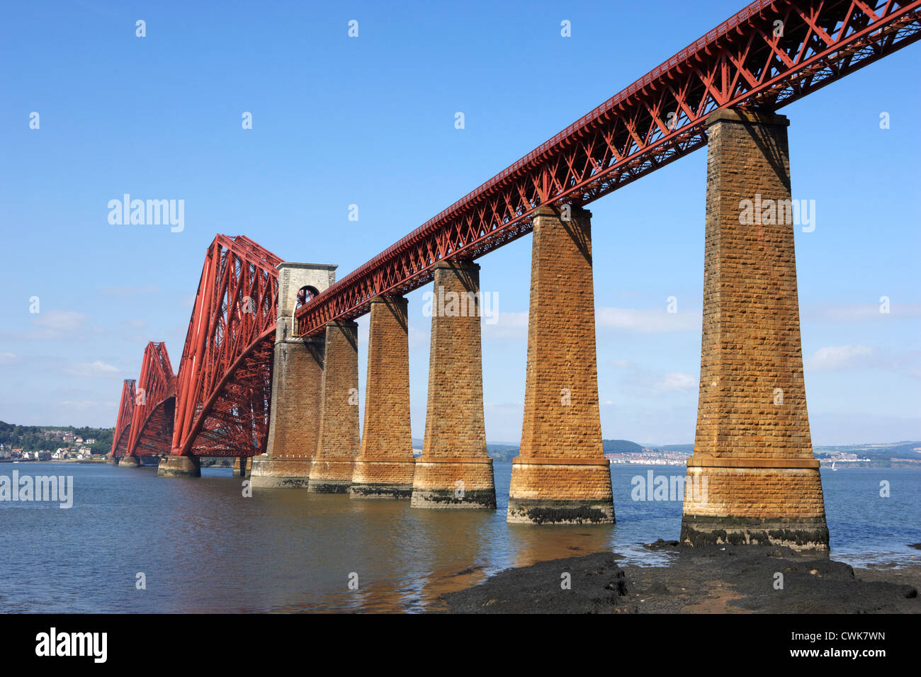 forth bridge cantilever railway bridge over the first of forth scotland uk united kingdom viewed from south queensferry Stock Photo